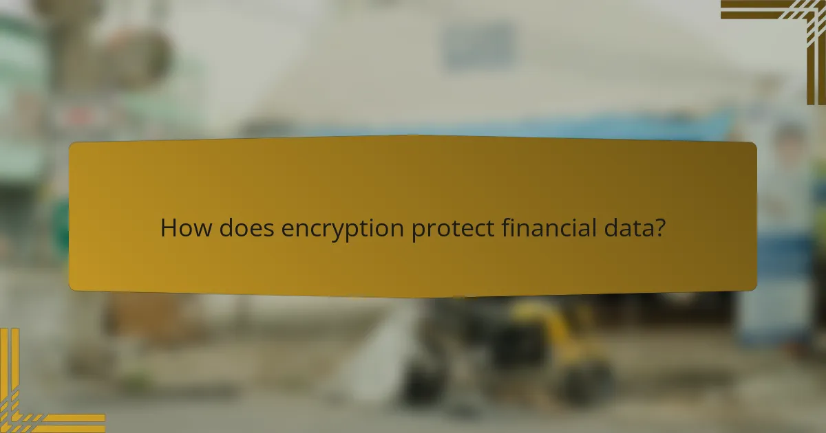 How does encryption protect financial data?