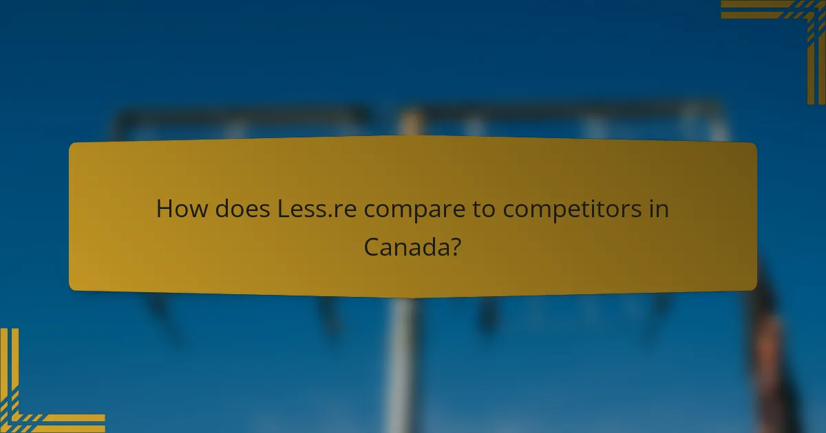 How does Less.re compare to competitors in Canada?