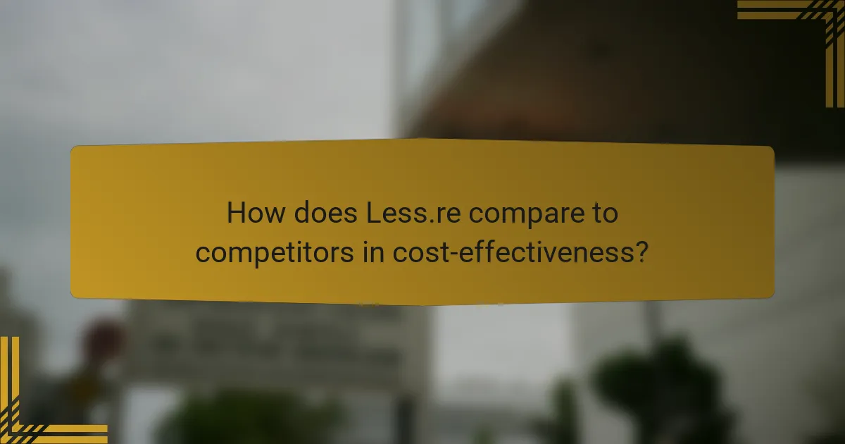 How does Less.re compare to competitors in cost-effectiveness?