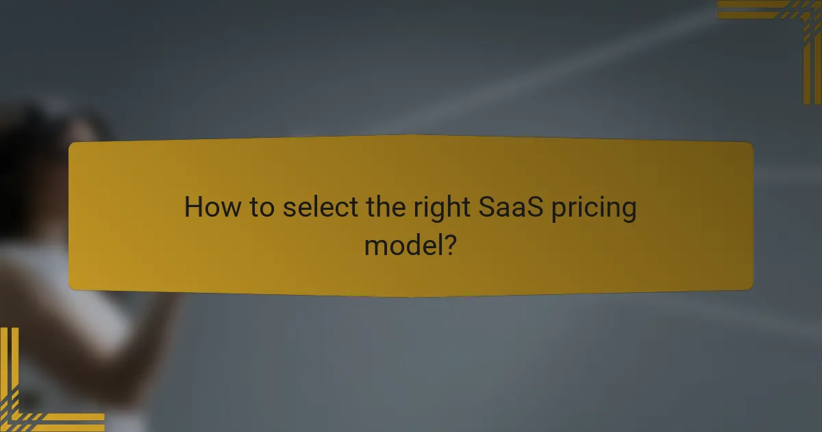 How to select the right SaaS pricing model?