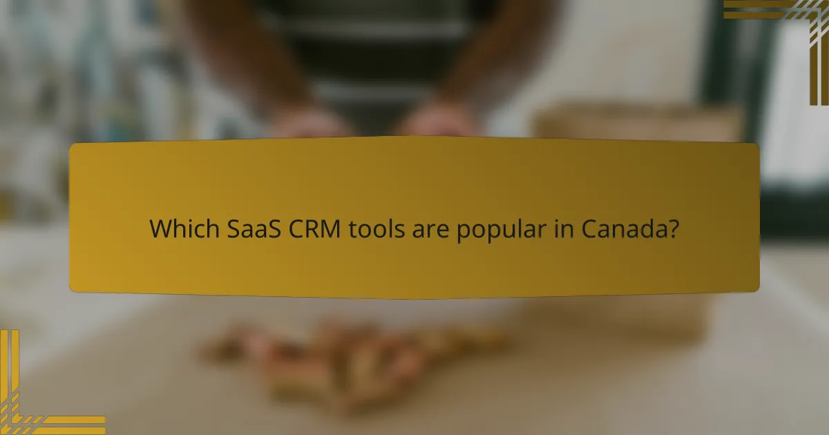 Which SaaS CRM tools are popular in Canada?